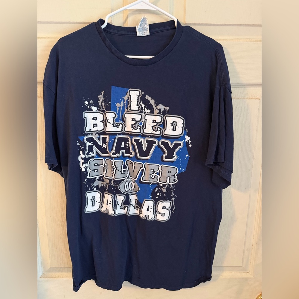 Navy "I Bleed Navy & Silver Go Dallas" Kids Graphic Tee